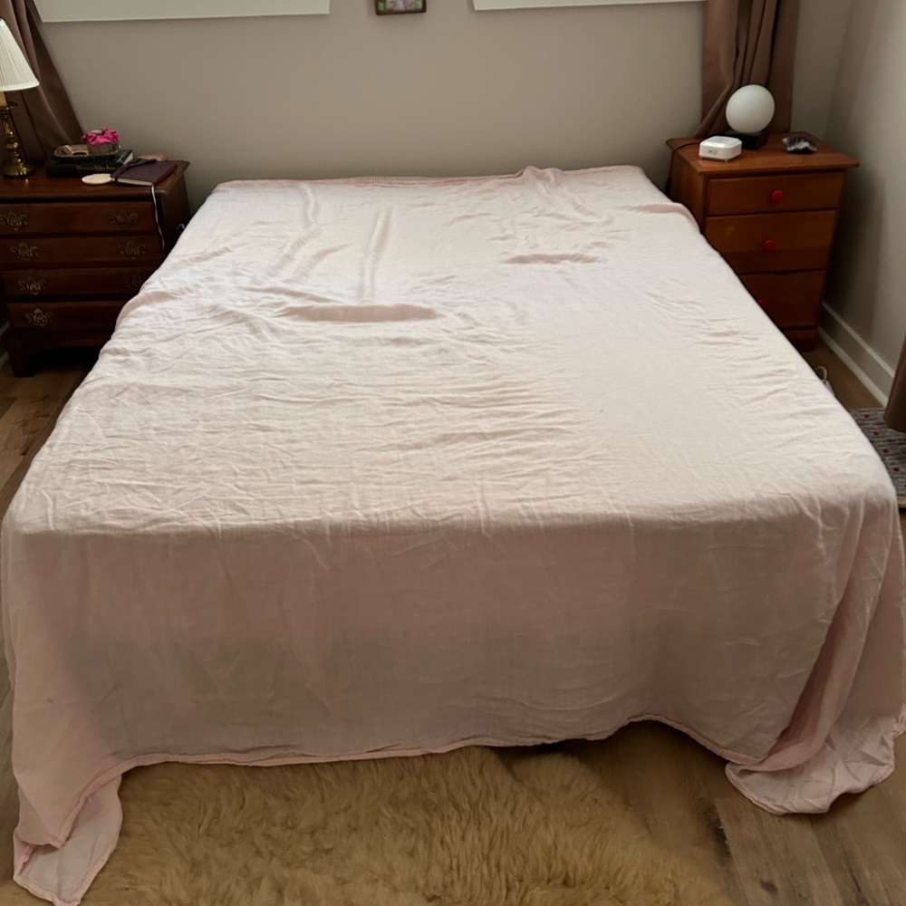 Organic Linen Flat Sheet- Queen